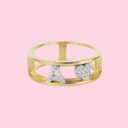 Anello manetta iniziale zirconi Argento 925